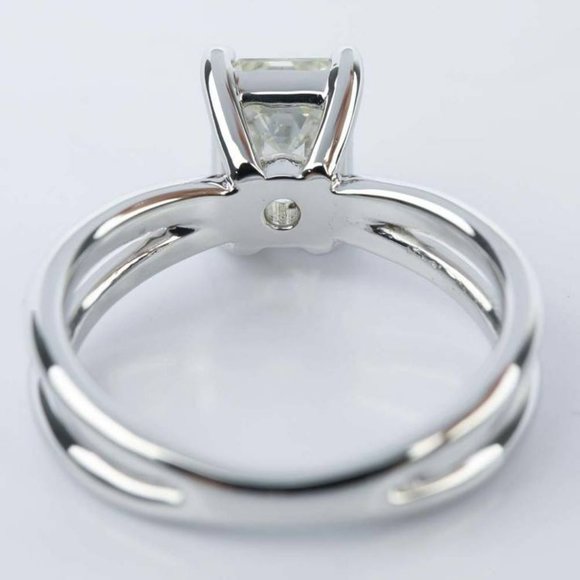 IGI 2 Ct Emerald Lab Grown Diamond Engagement Ring - Picture 4 of 4